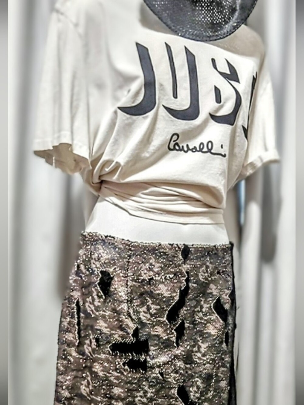 Free People ONE Camo Sequin Mini Skirt